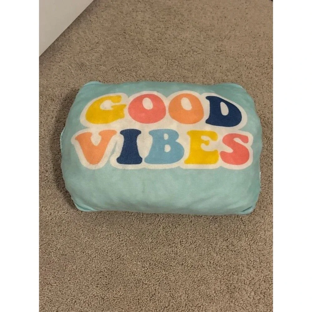 Good Vibes Multi-Colored Throw Pillow